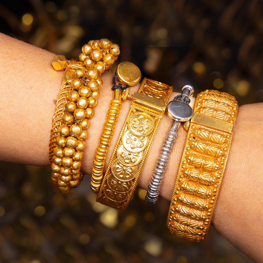 Antique Inspired Coin Adjustable Bangle