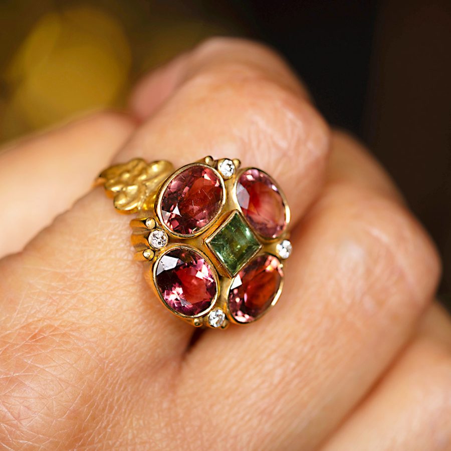 Heirloom 18kt Gold Tourmaline Ring