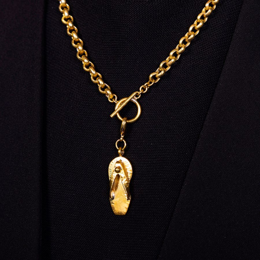 The Summer Sandal Pendant Necklace