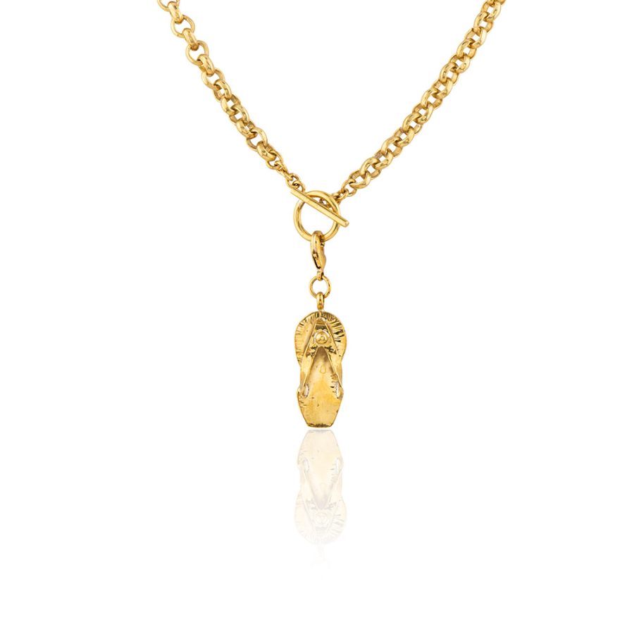 The Summer Sandal Pendant Necklace