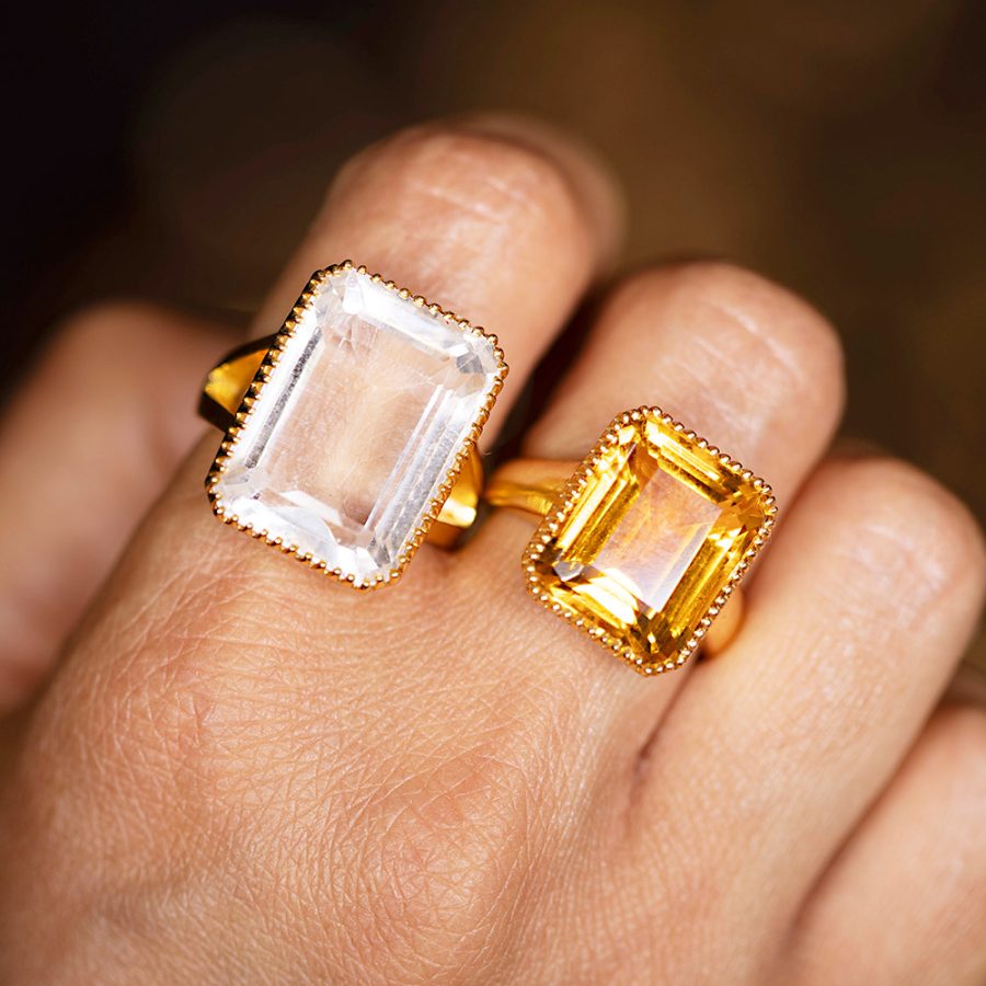 Simple Grand Crystal Ring