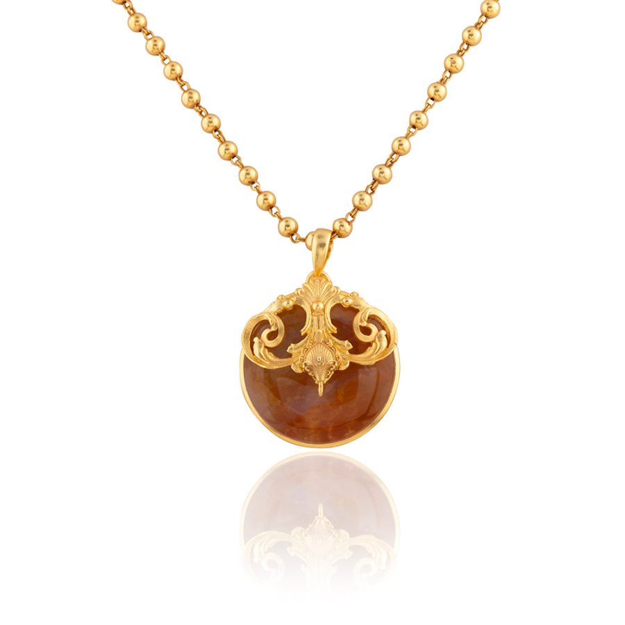Palace of Versailles Red Agate Pendant Necklace