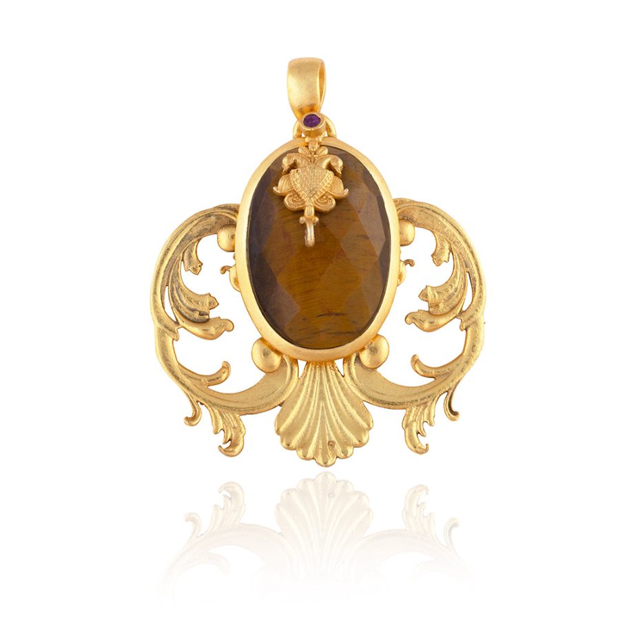 Tiger Eye Versailles Pendant Necklace