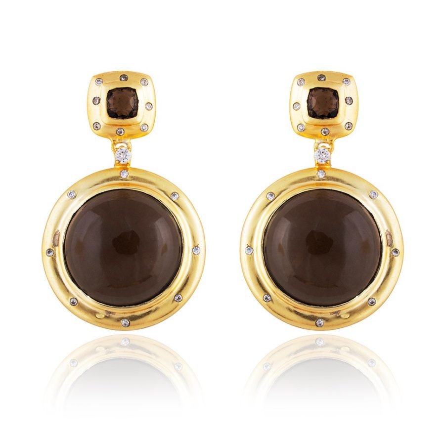 Smokey Quartz Drop Earrings