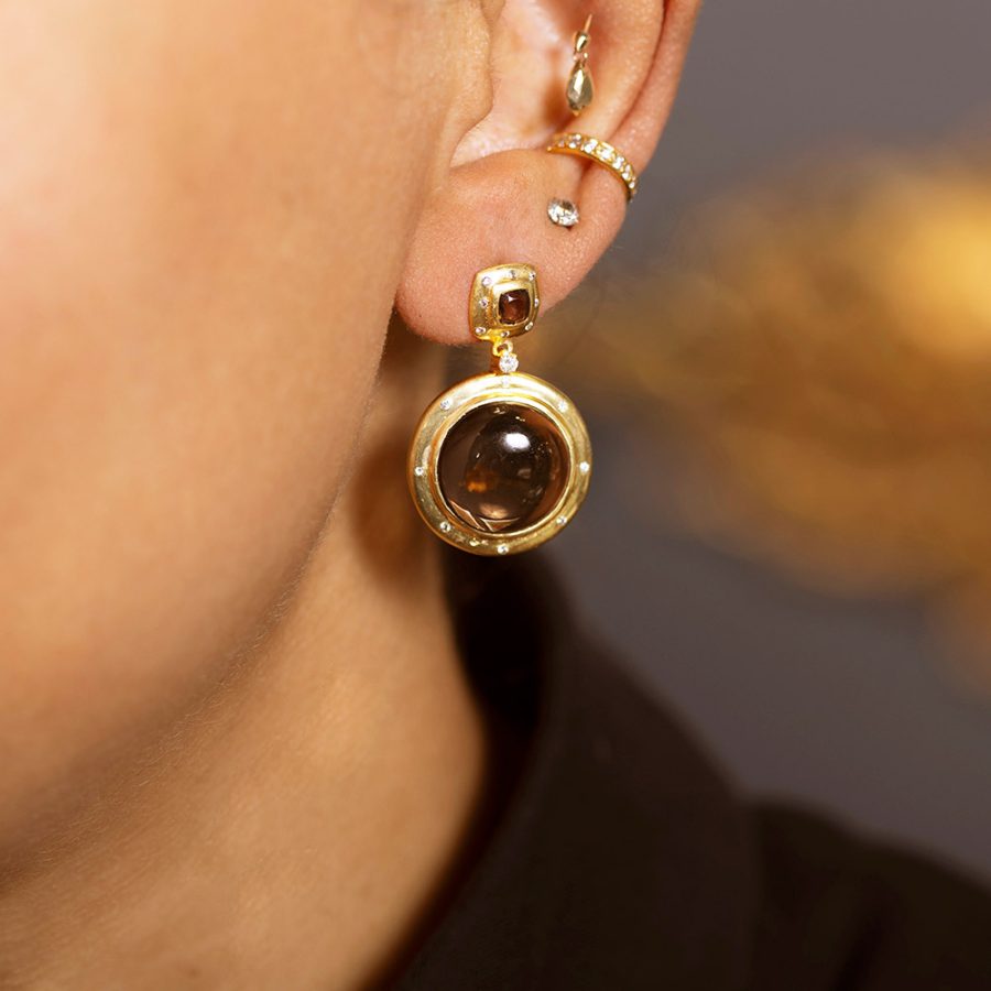 Smokey Quartz Drop Earrings