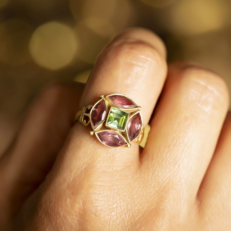 18kt Gold Heirloom Tourmaline Ring