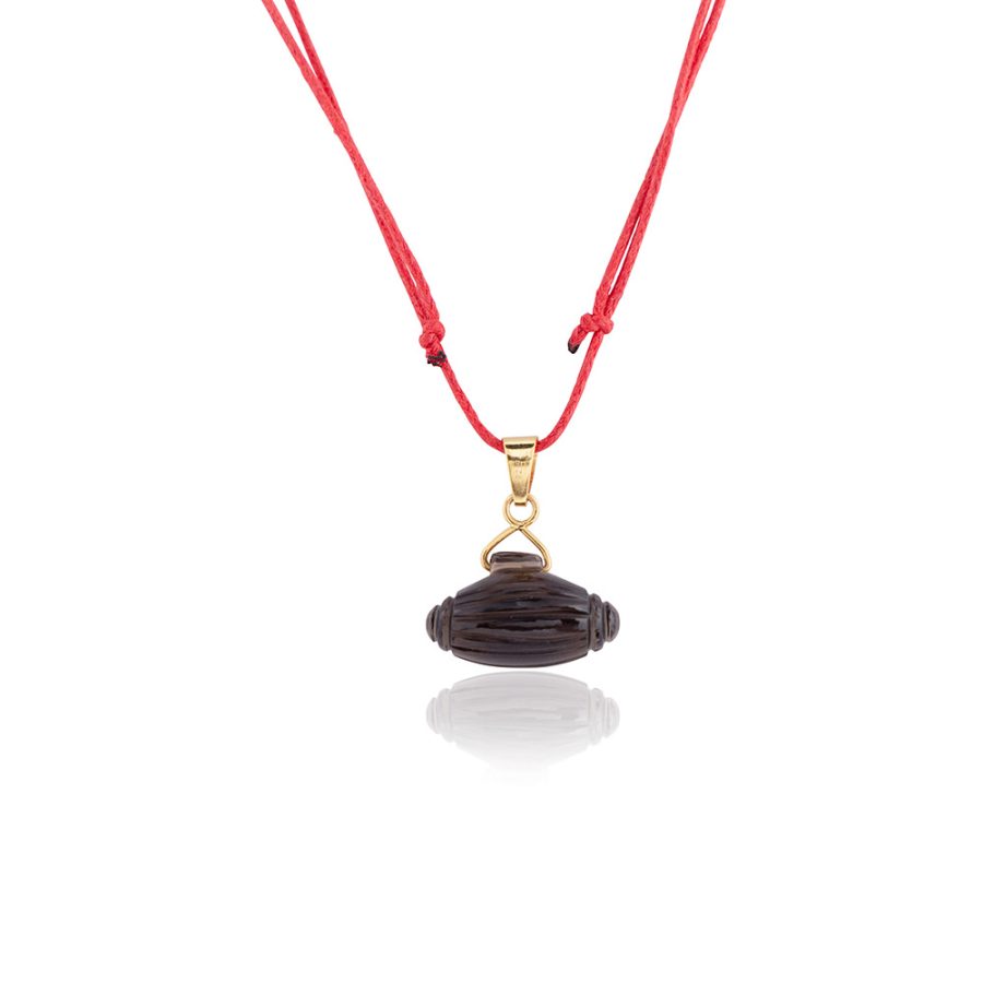 Carved Quartz 'Najar' Amulet Pendant Necklace