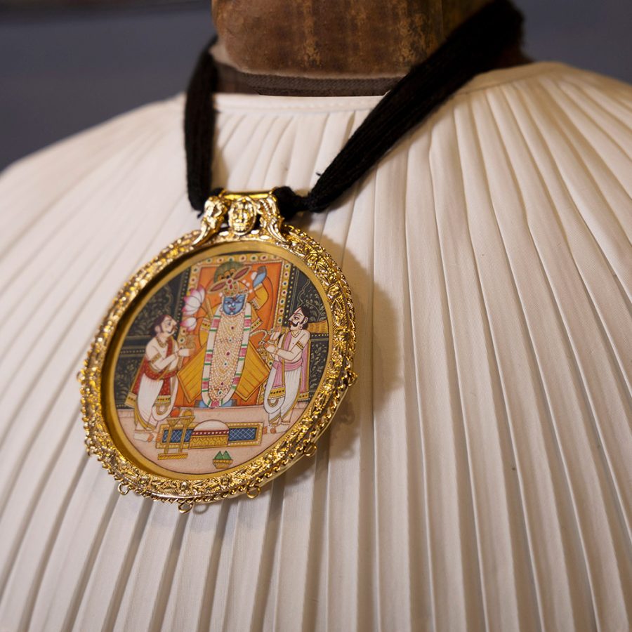 Pichwai Shree Nath Ji Pendant Necklace